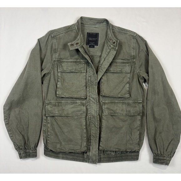 Sanctuary Stsndard Surplus Jackets & Blazers - Sanctuary Utility Jacket Women's Small Zip-up 4-Pocket Elastic Waist Military